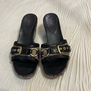 Vintage Coach Wedge Sandals 9.5M